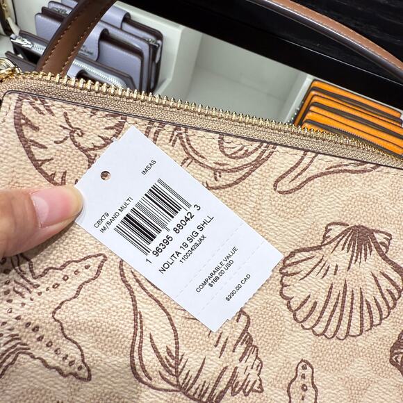 Coach Nolita 19 Shell Print CBK79 Sketch Signature Canvas CBM72 - Picture 16 of 16